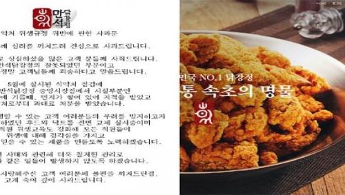 속초 만석닭강정, 食 적발 먹칠…새 식용유 이면, 주방은 낙제점