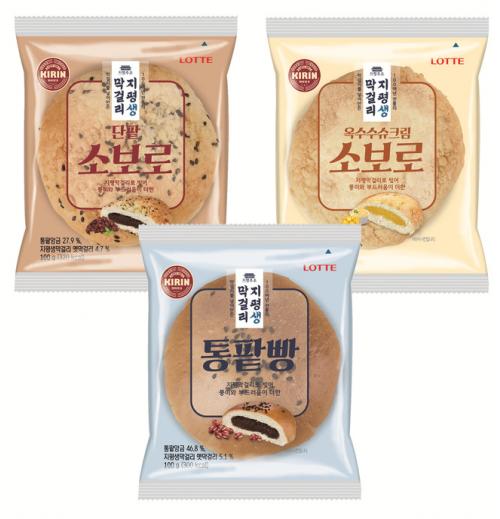 롯데제과, 지평 생막걸리와 함께 양산빵 3종 출시