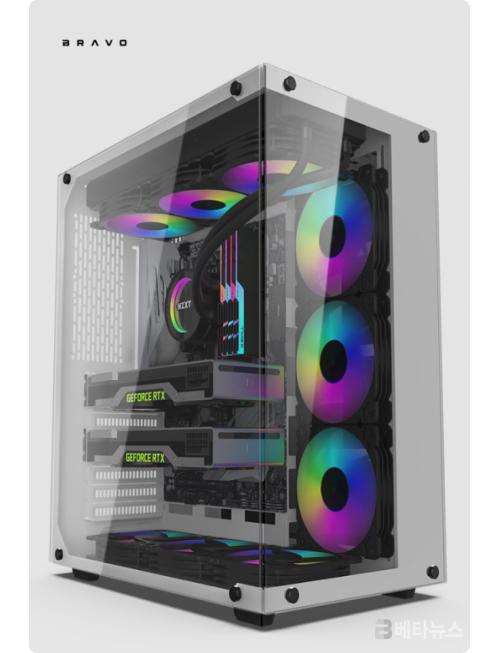브라보텍, PC 케이스 트레저 X9 920T 타이탄 글래스 화이트 출시