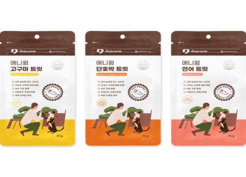 대웅펫, 밀웜 소재 반려견 영양간식 ‘애니웜 트릿’ 3종 출시