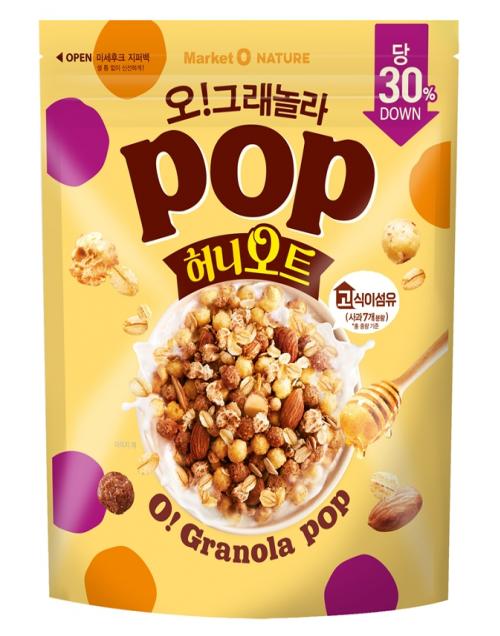 오리온, 마켓오네이처 오!그래놀라팝 허니오트 출시