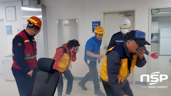  코레일 포항역, 흥해119안전센터와 무각본 합동 소방훈련 