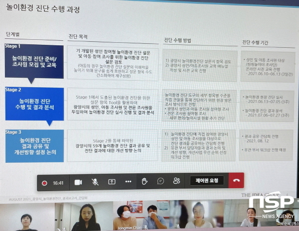 광양시, 놀이환경진단사업 성과 공유 간담회
