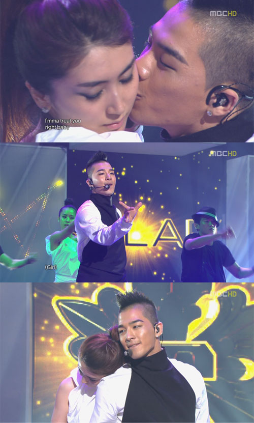 ‘아이니드어걸’ 태양, 女댄서에 기습 뽀뽀 ‘팬들 깜짝’