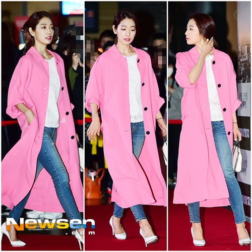 [포토엔]‘패션압도’ 박신혜 ‘진달래꽃 두른듯한 핑크빛 코트’