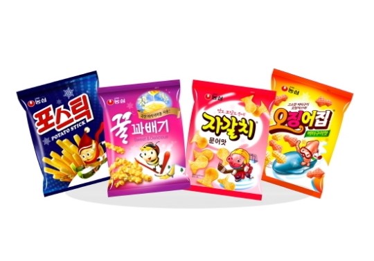 농심 인기스낵 4총사 변신…겨울옷 갈아입어