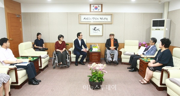 정기열 의장, 한국교통장애인 경기도협회 관계자 면담