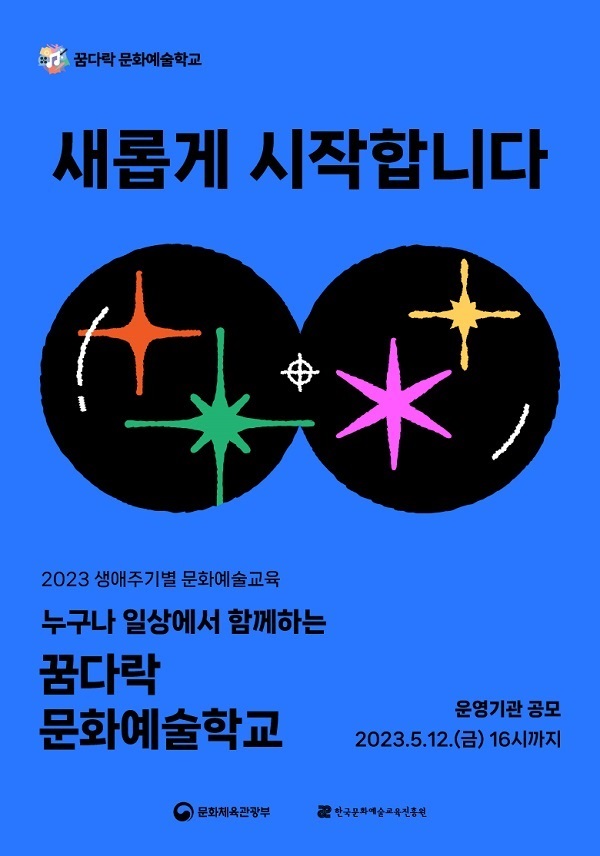 문체부-교육진흥원, 꿈다락 문화예술학교 운영 희망 기관 모집