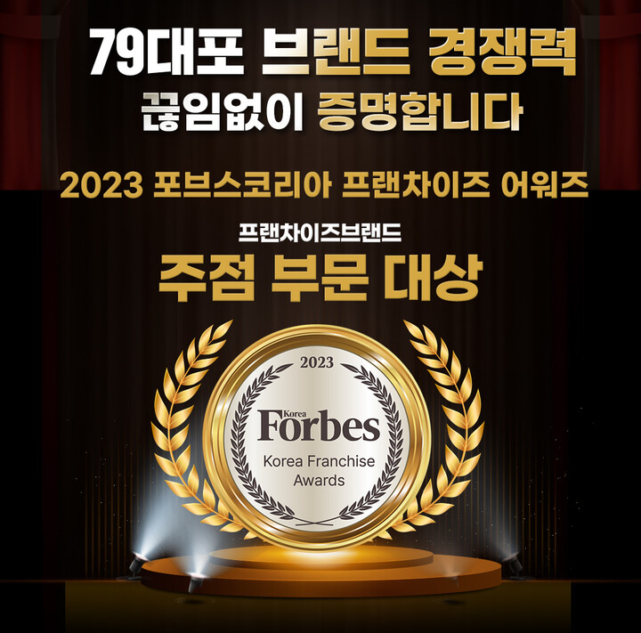 79대포, 2023 포브스코리아 프랜차이즈 어워즈 주점 부문 대상