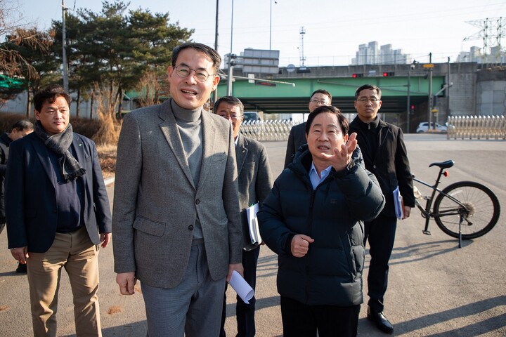 주광덕 남양주시장, 수석대교 등 광역교통사업 현장 방문