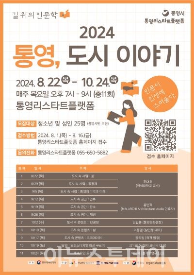 통영, 도시 이야기 인문학 프로그램 수강생 모집