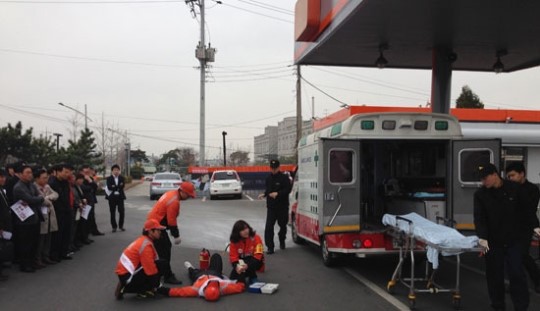 [아산] 아산소방서, 위험물 저장·처리시설 합동소방훈련 실시