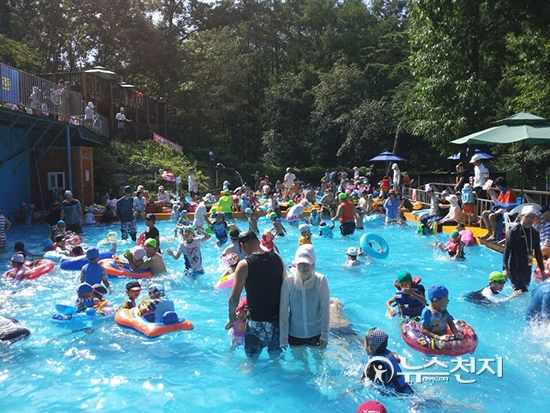 아산시 영인산자연휴양림, 물 놀이터 16일 개장