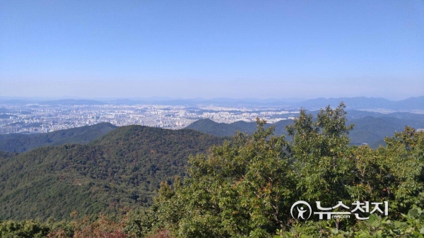 시원하다 무등산에서 바라본 광주 시내