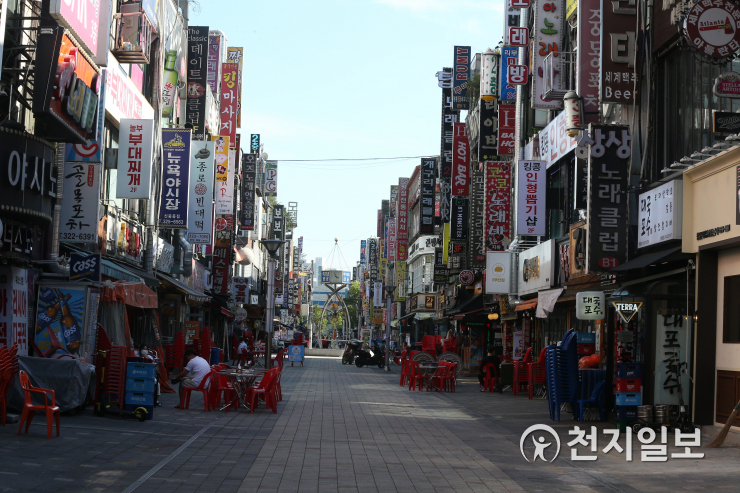 [천지일보] 썰렁한 먹자골목