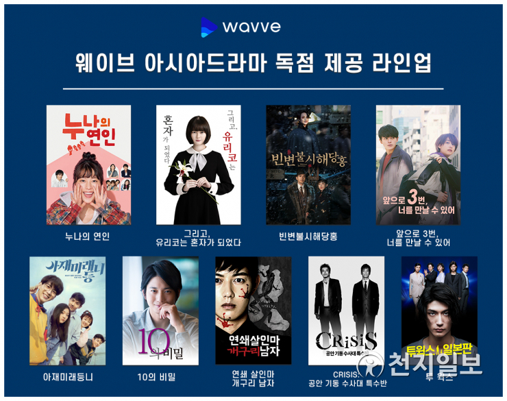 웨이브, 아시아드라마 독점제공 라인업 강화