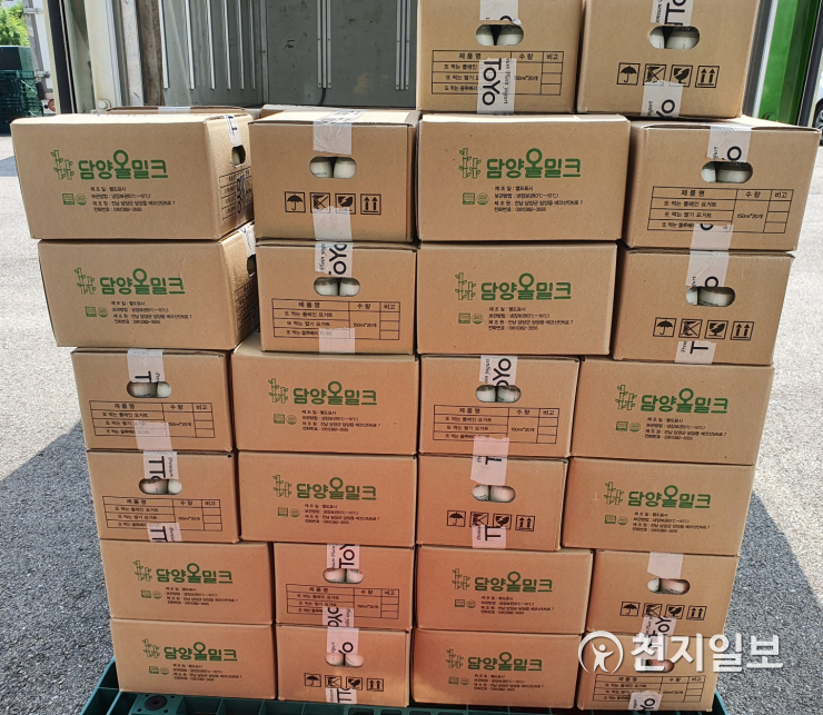 담양올밀크, 어려운 이웃 위한 기부물품 전달