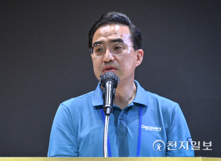 [천지포토] 국회의원 워크숍 발언하는 박홍근 원내대표