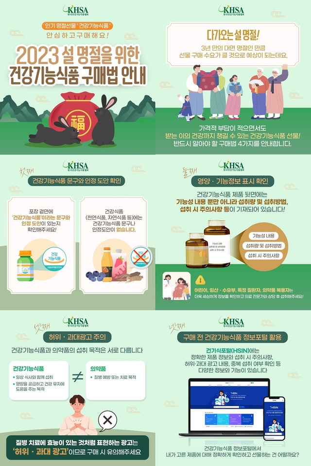 건기식협회, 설 선물용 ‘건강기능식품’ 구매법 안내