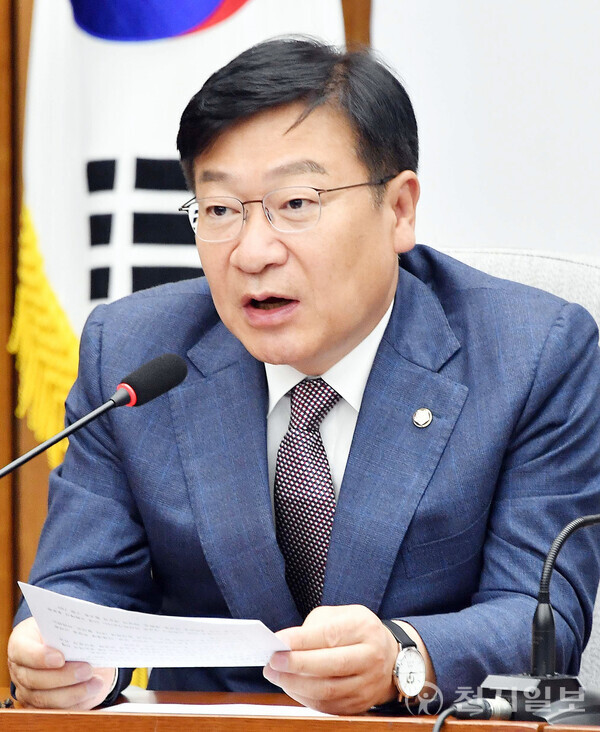 [포토] 발언하는 정점식 정책위의장