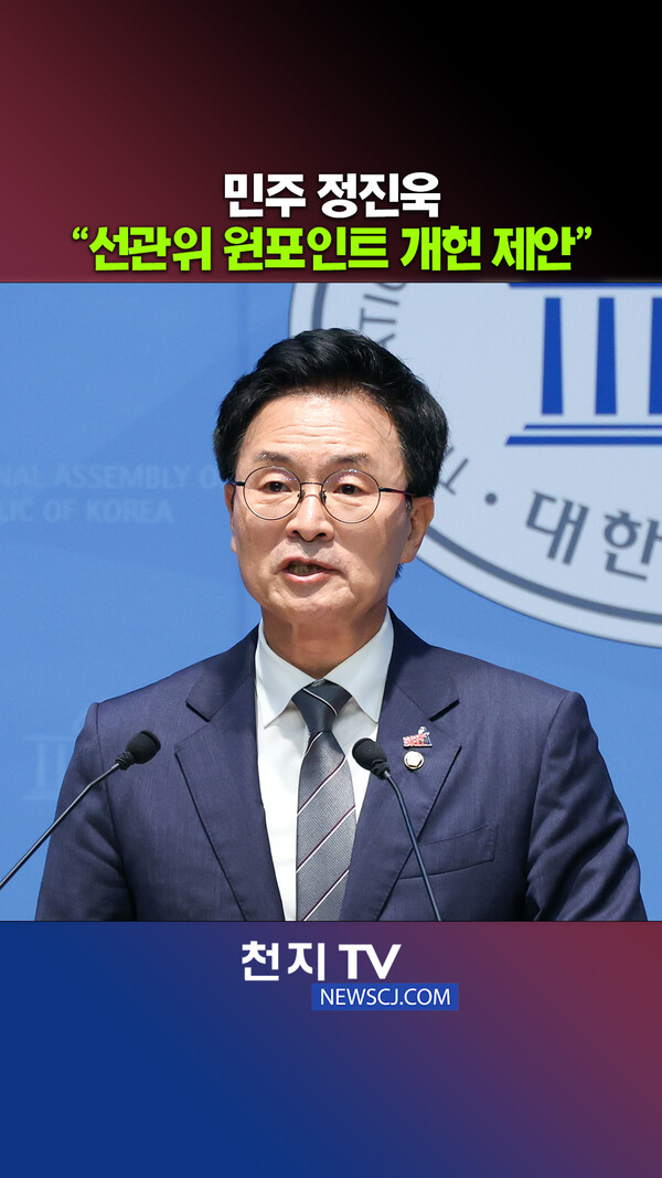 [천지TV 현장영상] 민주 정진욱 "선관위 원포인트 개헌 제안"
