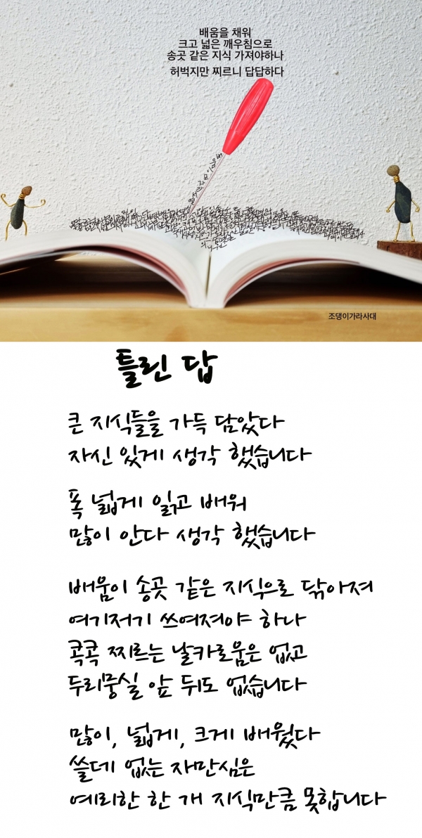 [나무종의 마음스케치] 책: 틀린 답