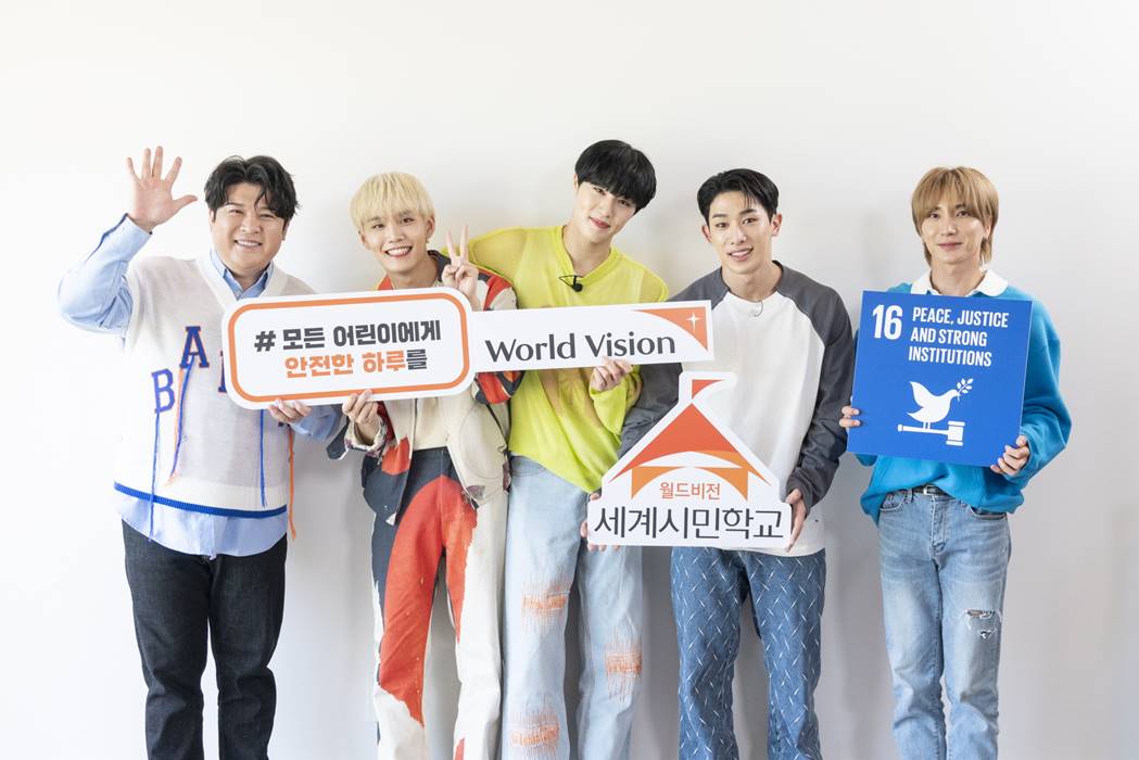 슈퍼주니어 이특신동, 원호, CIX 승훈현석, 월드비전 챌린지 함께