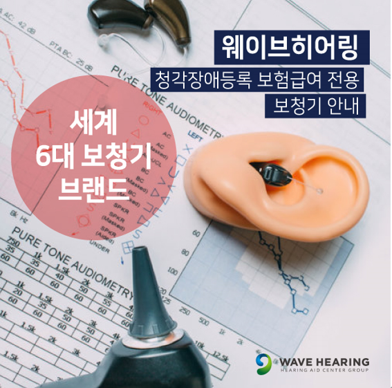 웨이브히어링, 청각장애등록 보험급여 전용 세계6대보청기 브랜드 안내