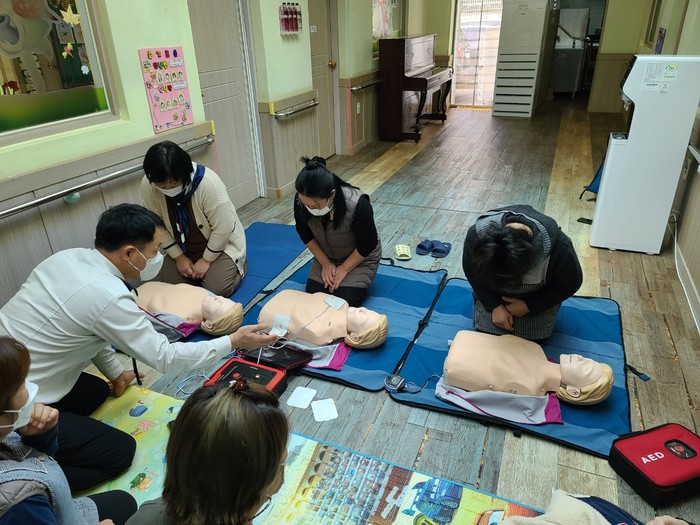 강진소방서, 파랑새 어린이집 보육 교직원 소방안전교육 실시
