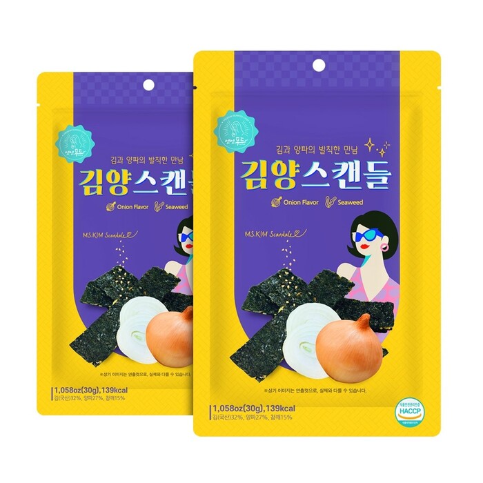 엠엠푸드, 양파 활용한 김스낵 신제품 김양스캔들 출시