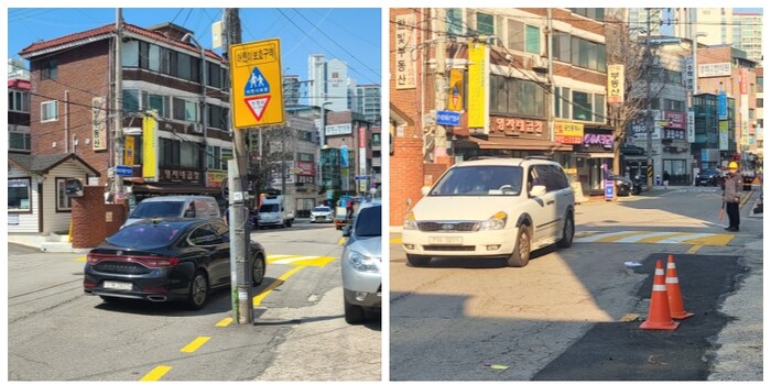 도봉구, 창5동 상아2차아파트 정문 앞 통신주 철거 작업 완료