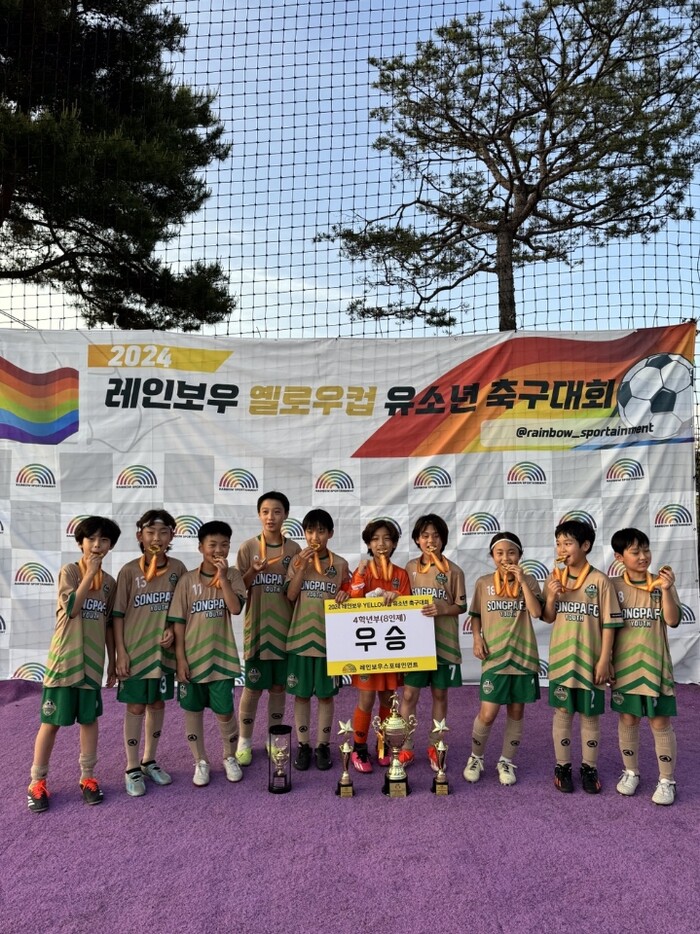 송파구 유소년축구단, 옐로우컵 축구대회 우승
