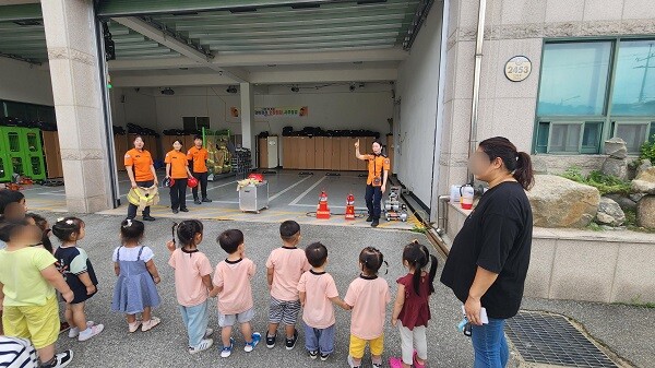 합천소방서, 참빛어린이집 소방서 견학 가져
