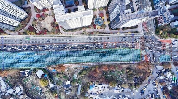 서울시, 드론·CCTV로 도로점용 공사장 교통 점검
