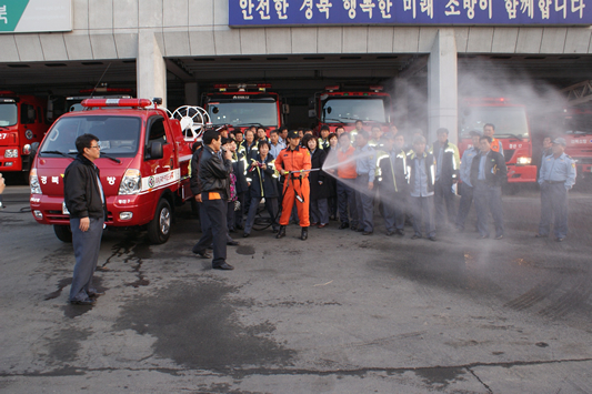 경산소방서, 의용(여성)소방대 간부 산불진압훈련 실시