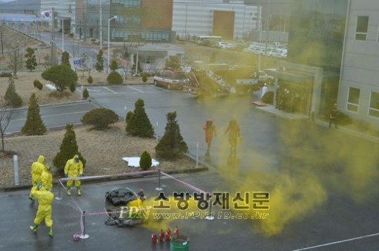 제천소방서, 관내 기업체와 합동소방훈련 실시