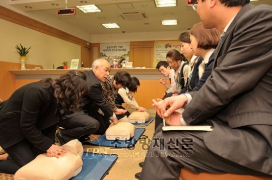 구로소방서, NH농협은행 구로지점 임직원 심폐소생술 등 실습교육