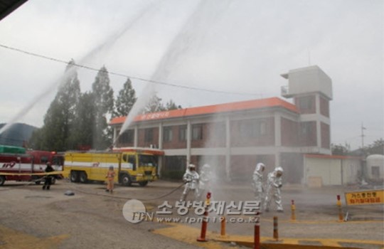담양소방서, 대량가스 공급시설 합동소방훈련