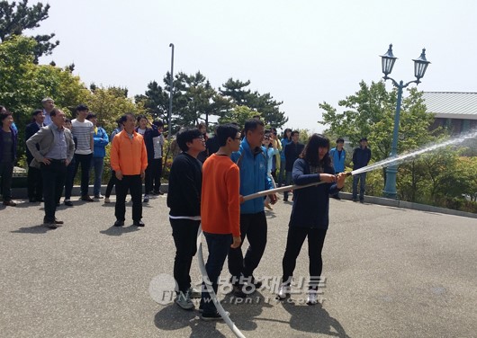 인천중부소방서, 서해수산연구소와 합동소방훈련 실시