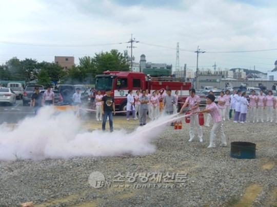 순천소방서, 대형화재취약대상 한국병원과 합동소방훈련 실시