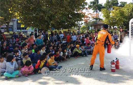 담양소방서, 곡성중앙초등학교 합동소방훈련 실시