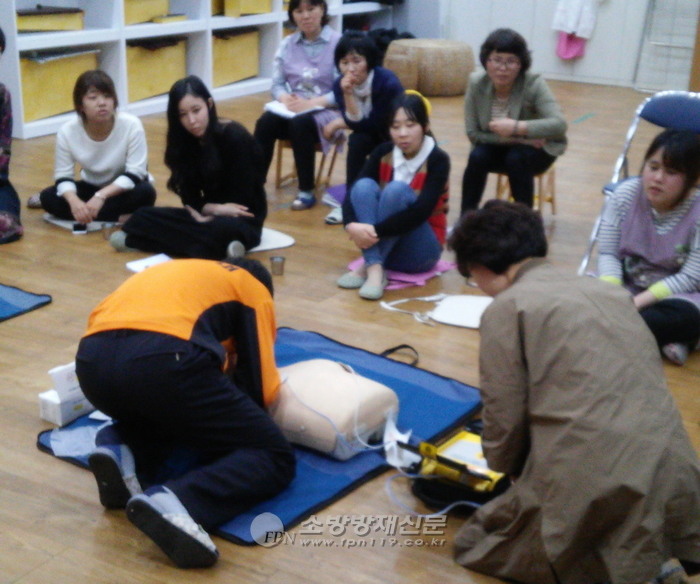 광양 광영119, 혜화유치원 교사 대상 심폐소생술 교육