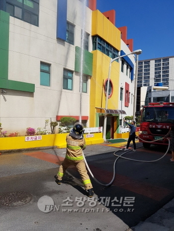 여수 여서119, 제일유치원 합동소방훈련