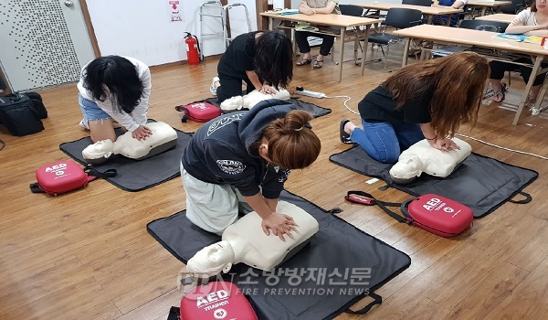 동해소방서, 요양보호사 심폐소생술 교육