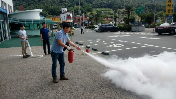 여수 돌산119, 해양수산과학관 합동훈련
