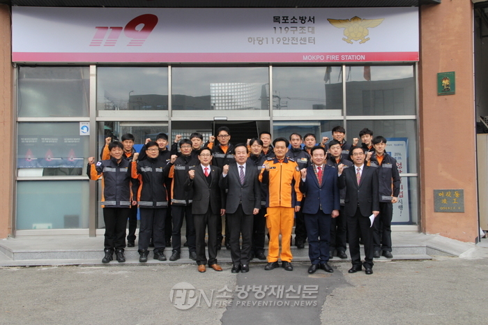 목포소방서, 박홍률 목포시장 설 연휴 소방서 방문