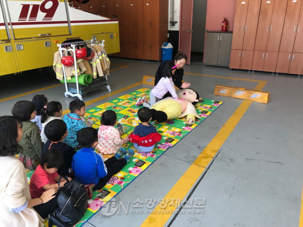 원주소방서, 눈높이 안전교육 소방서 견학