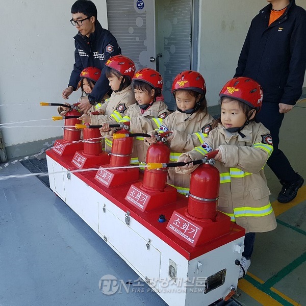 횡성소방서, 녹지어린이집 원생 대상 소방안전 교육