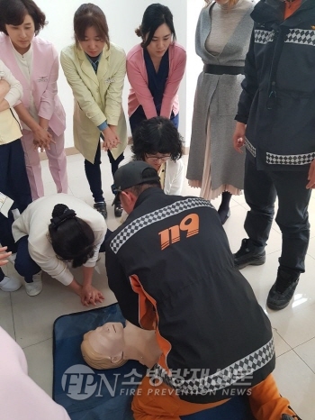 마산소방서, 큰바다요양병원 직원과 화재 대응 훈련