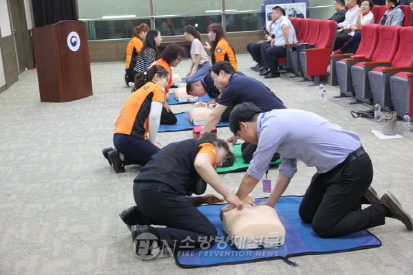 청주동부소방서, 국가기상슈퍼컴퓨터센터 심폐소생술교육